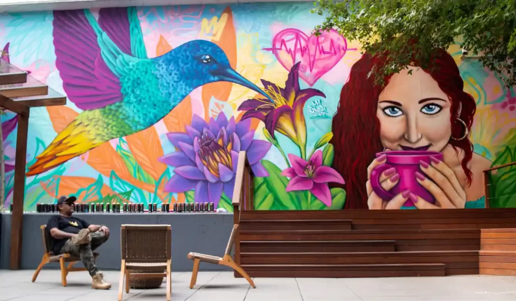 Grafite Daniel Drosh - Mural Beija-flor